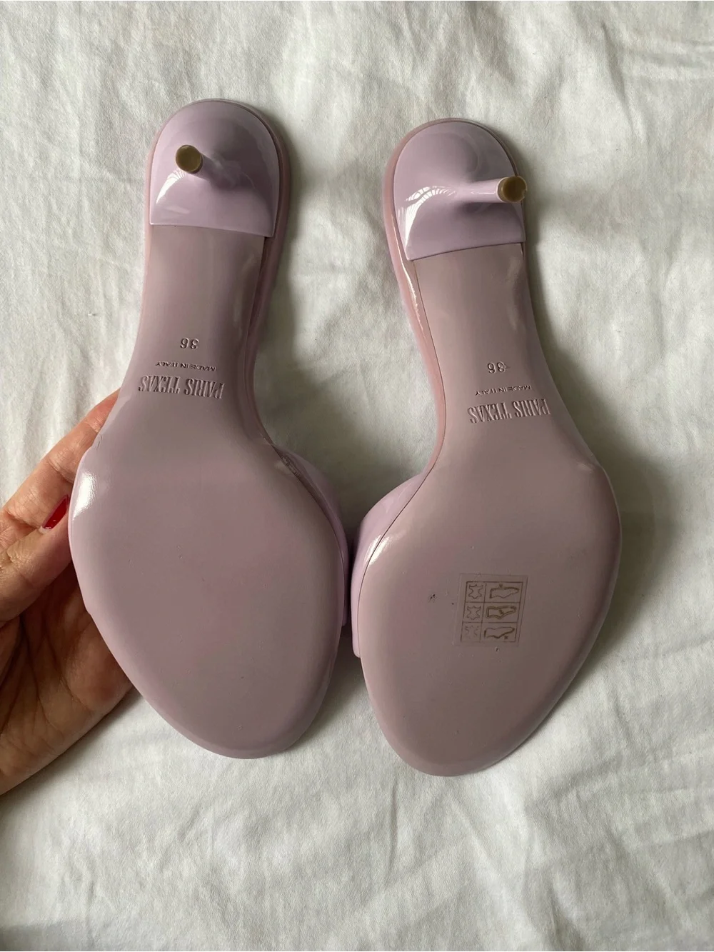 PARIS TEXAS Lidia 70 mm leather mules stiletto shoes. Size 36 Retail $984
